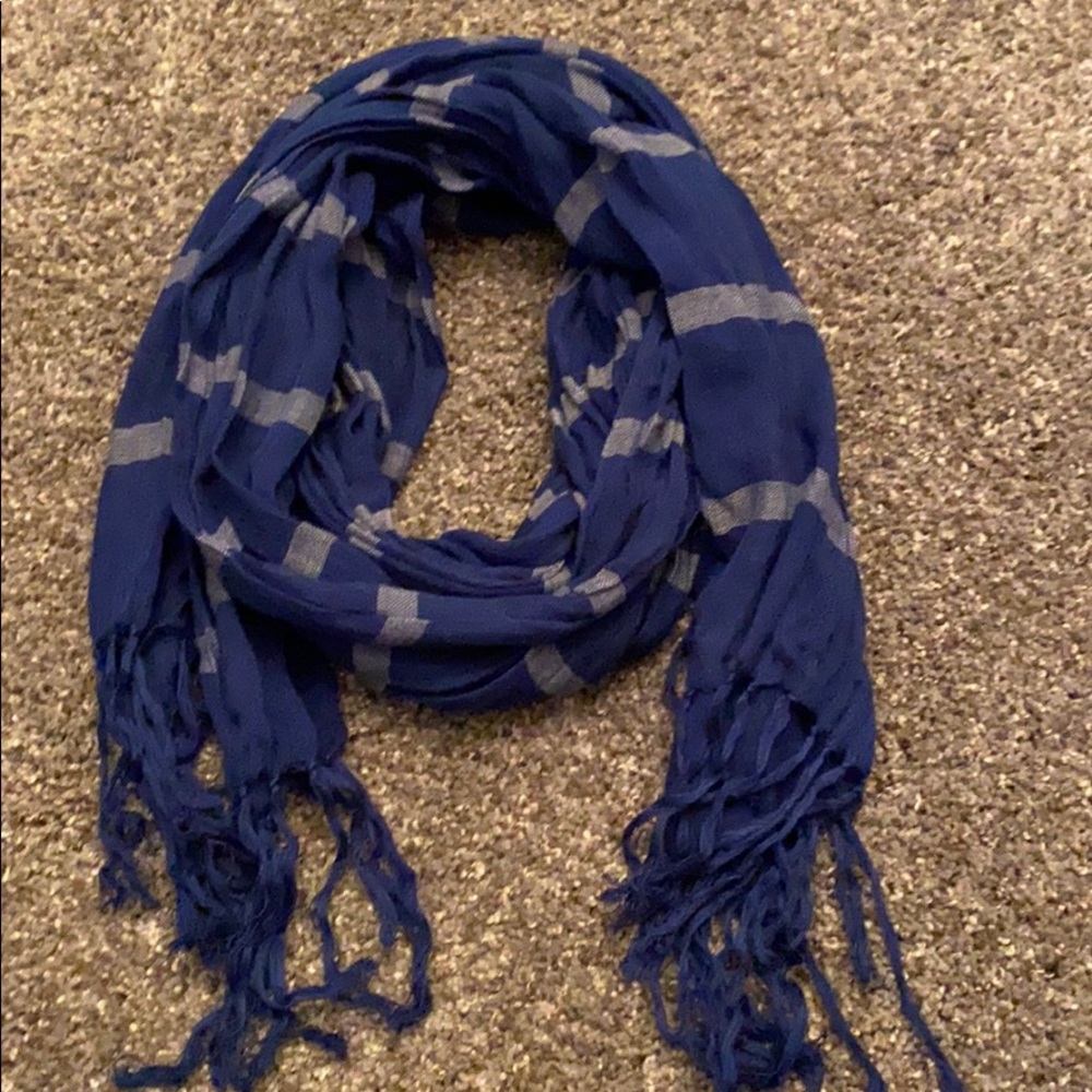 Aerie Blue Striped Fashion Scarf